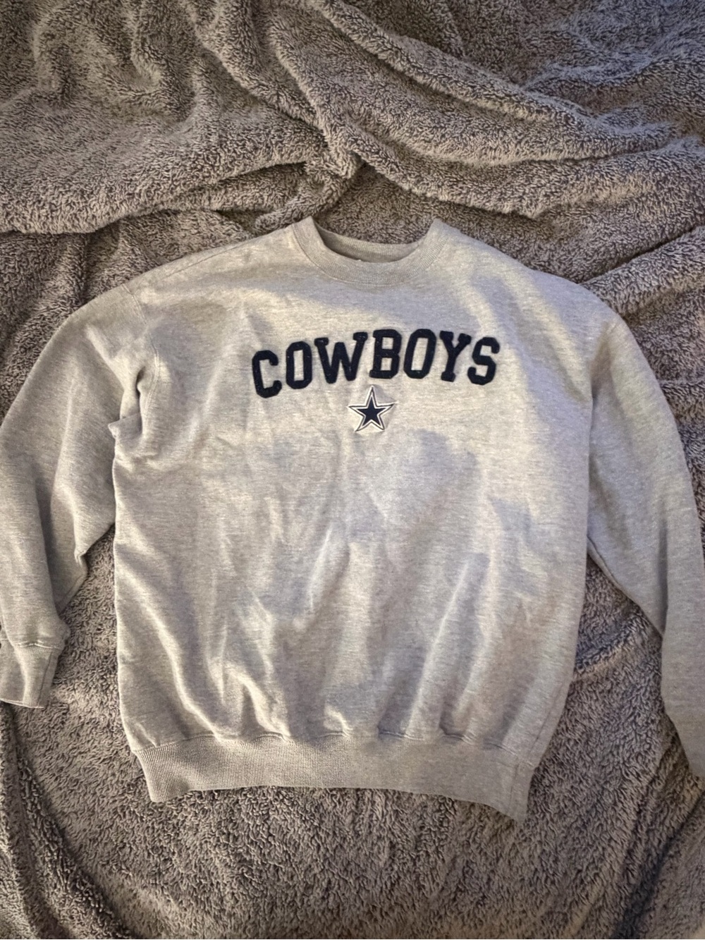 Dallas Cowboys Gray Crewneck Pullover Sweatshirt